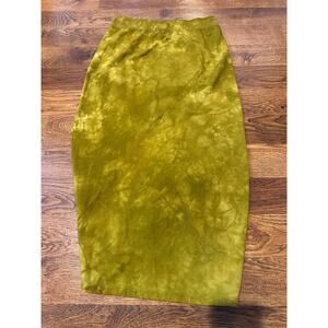 Annie Turbin Designs Women's One of a Kind Tie-Dye Pencil Skirt - Green - Size 2
